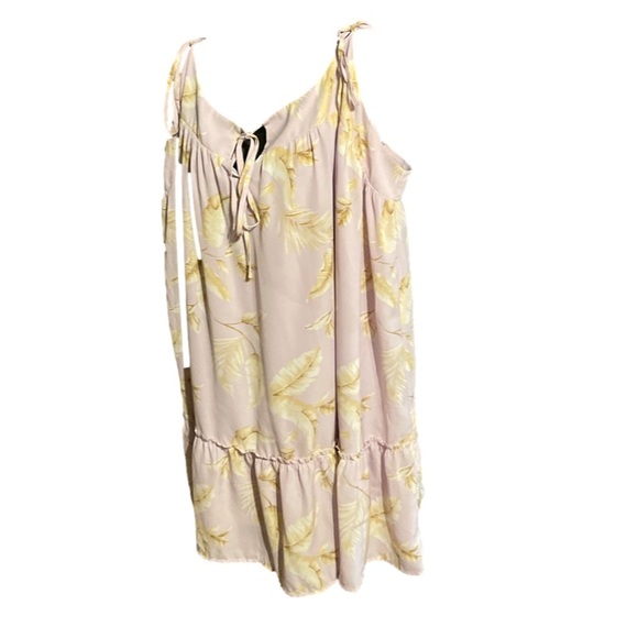 3X Forever 21 purple cream white & tan graphic print sleeveless lined mini dress - Picture 5 of 15